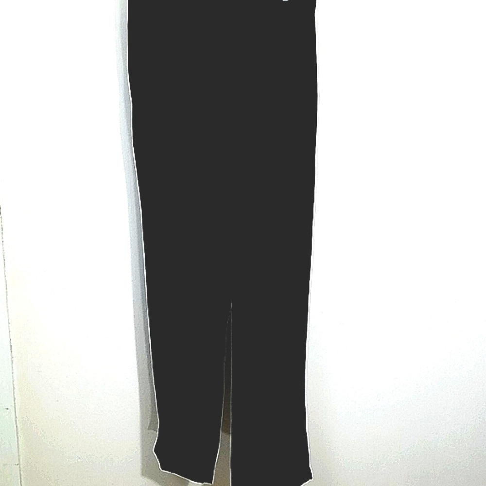 Donna Ricco Pants Size 24W Black Crepe Pull On Straight Leg Dressy Plus Classy